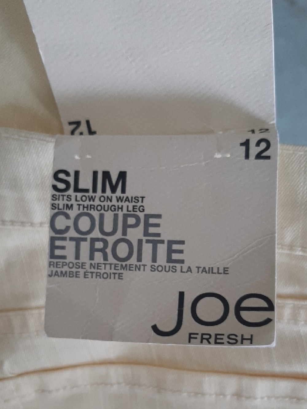 NWT Joe FreshπSoft Lemon Cropped Zippered Ankle Jeans Sz 12 - Picture 2 of 8